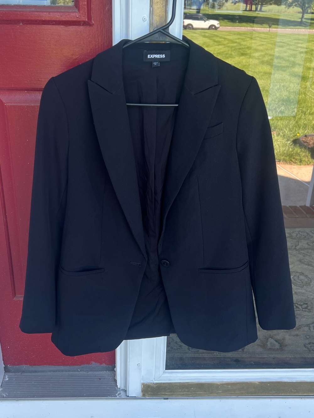 Express Black Single-Button Blazer